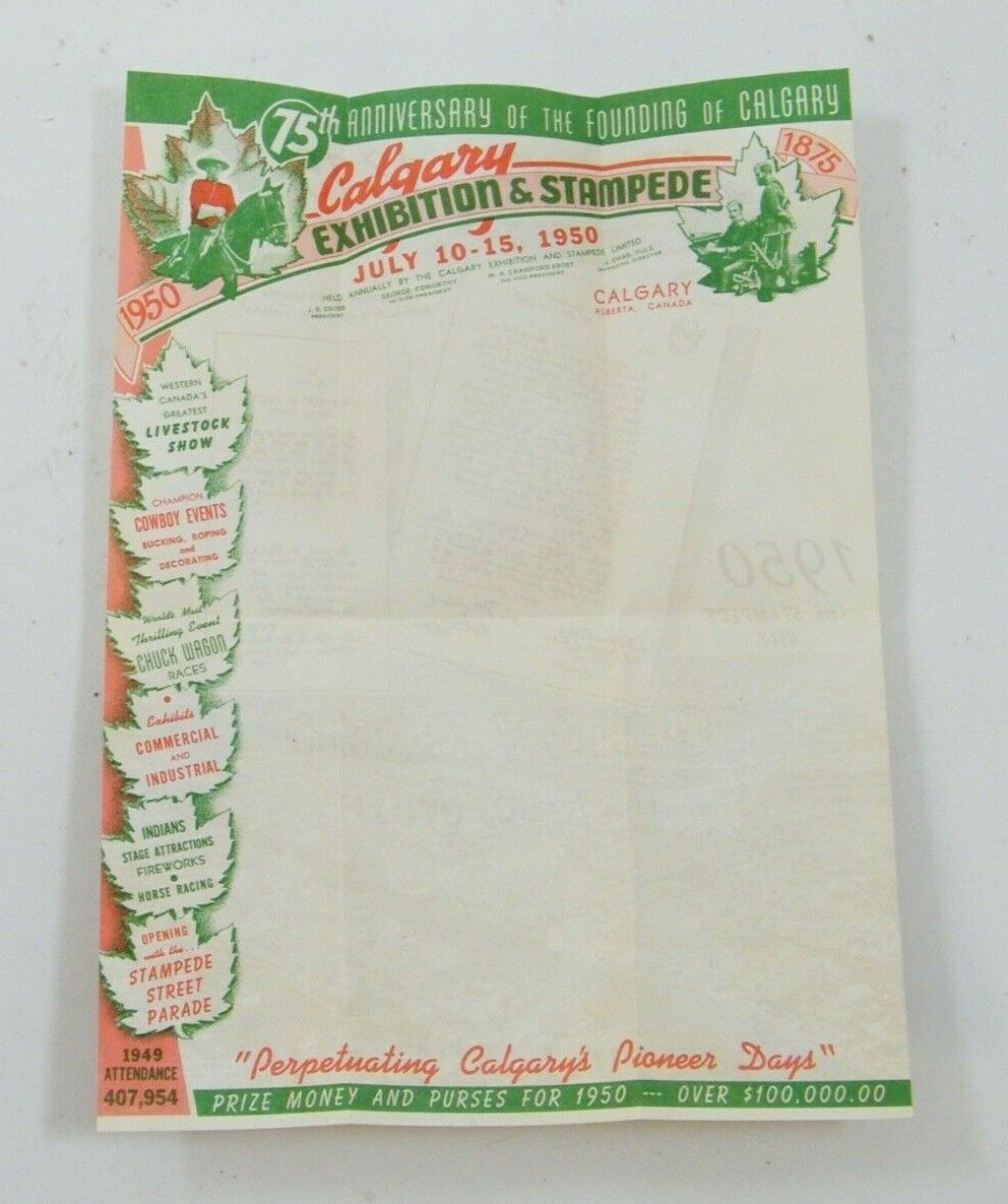 1950 CALGARY EXHIBITION & STAMPEDE LETTERHEAD CANADA 11\