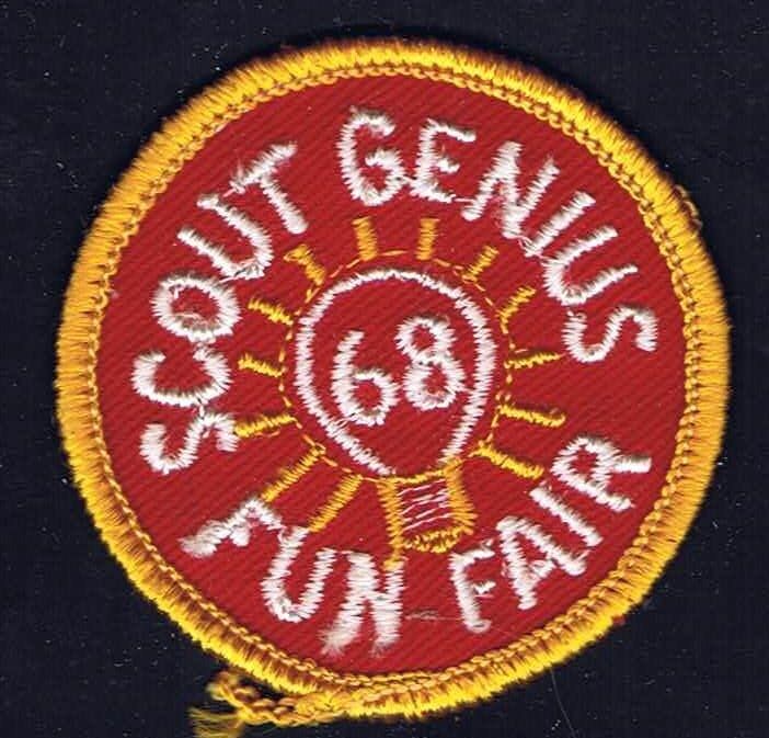Activity Patch Scout Genius Fun Fair 1968 YEL Brd RED Bkg 704171