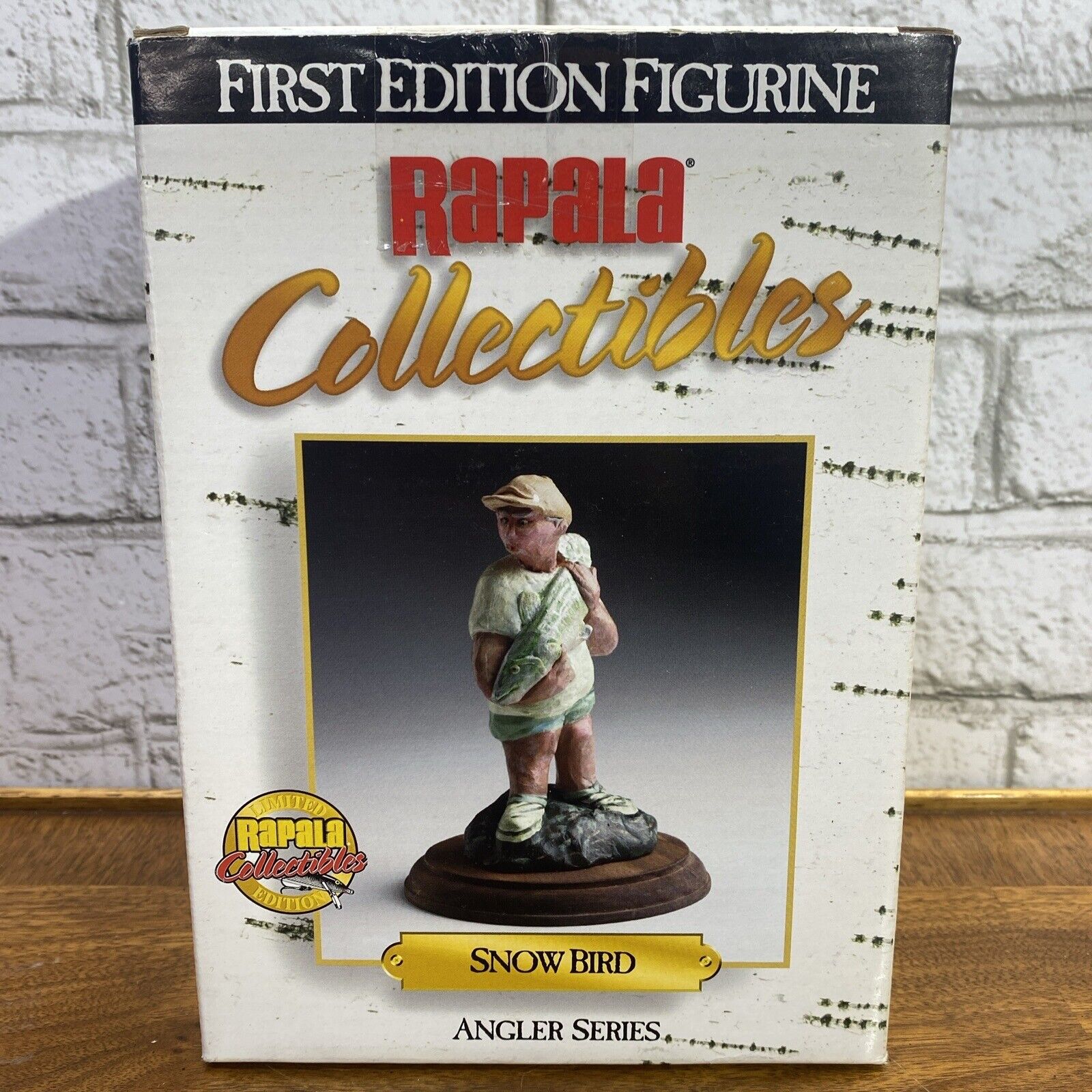New First Edition Figurine Rapala Collectibles Angler Series Snowbird Limited Ed
