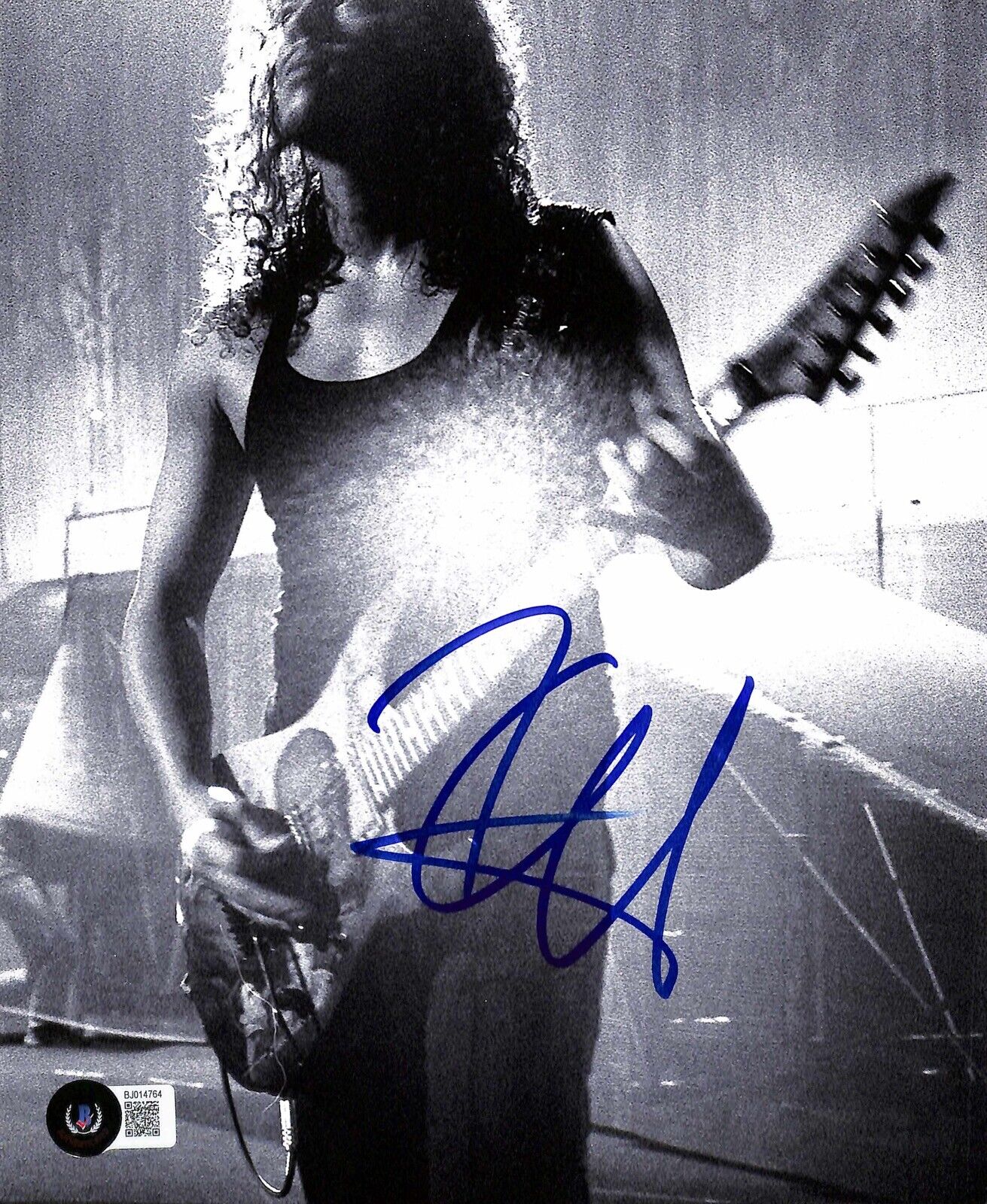 Metallica Kirk Hammett Lead Guitarist Signed 8x10 Photograph BECKETT
