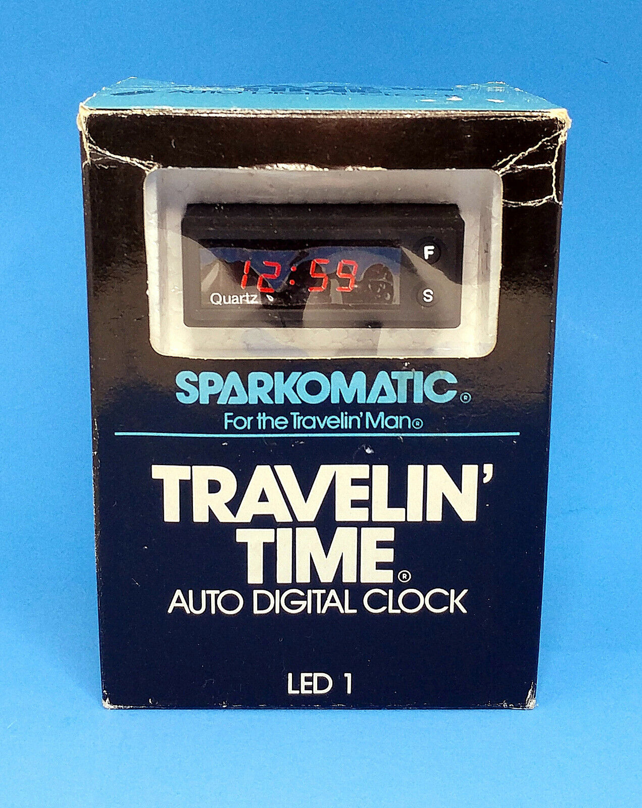Sparkomatic Travelin\' Time Vintage Auto Digital Clock NEVER USED