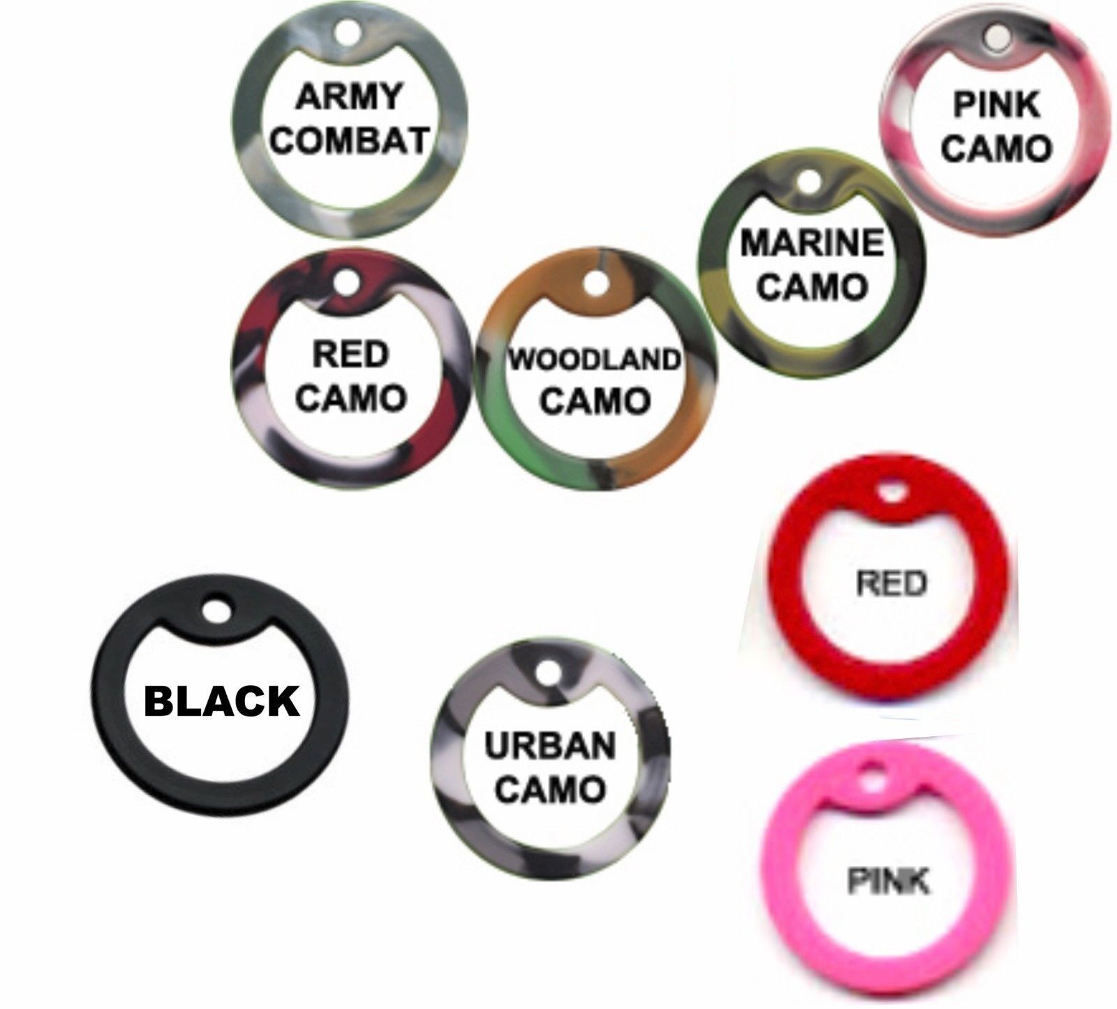 2x Dog Tag Silencers Military Dogtag Rubber Silicone - USA Made - Choose color