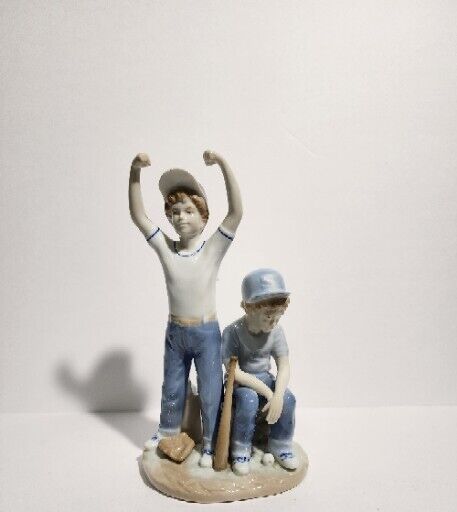 1989 Paul Sebastian Figurine HOME RUN Happy Sad Boys Baseball 9\