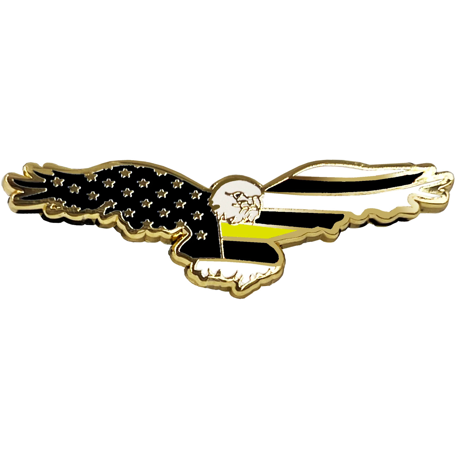 PBX-006-E Bald Eagle Thin Yellow Line 911 Emergency Dispatcher American Flag Clo