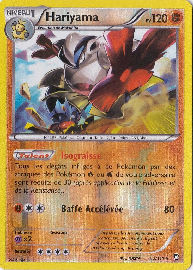 Hariyama Reverse - XY3:Fists Furious - 52/111 - New French Pokemon Card