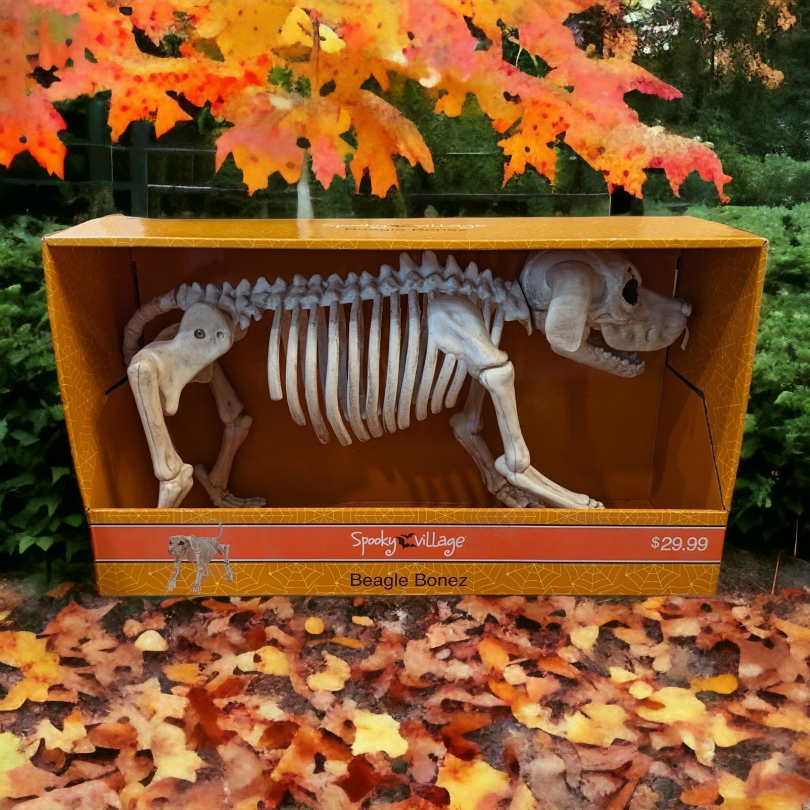 Beagle Bonez Dog Skeleton Halloween Prop Decoration Spooky Village Scary Canine