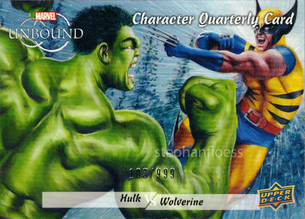 Upper Deck Marvel Unbound Achievement CQC-2 Wolverine Hulk Fred Ian Art /999