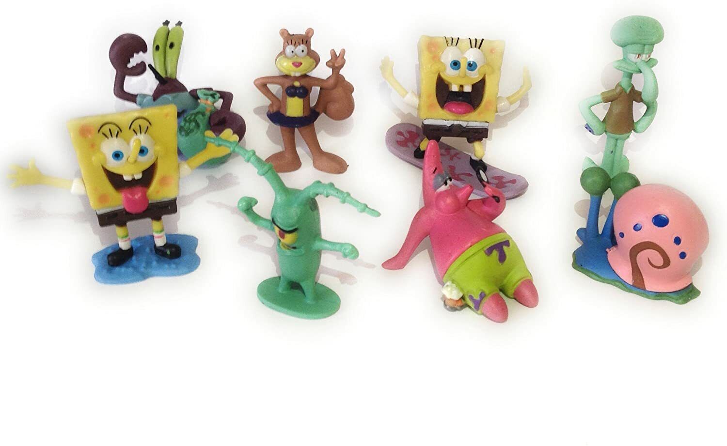 Spongebob Squarepants Figure Set w Squidward, Sandy, Patrick Star, Mr. Krabs NEW