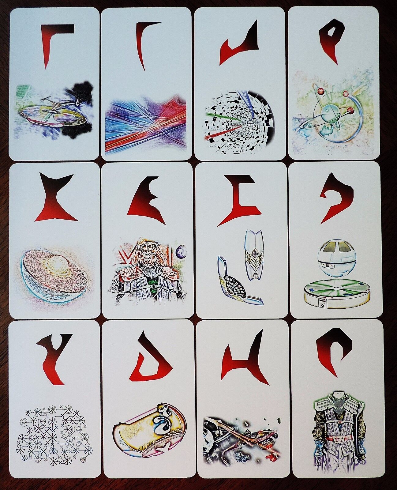 Klingon Alphabet Learning Letters and Words Pronunciation Flash Cards Set 5