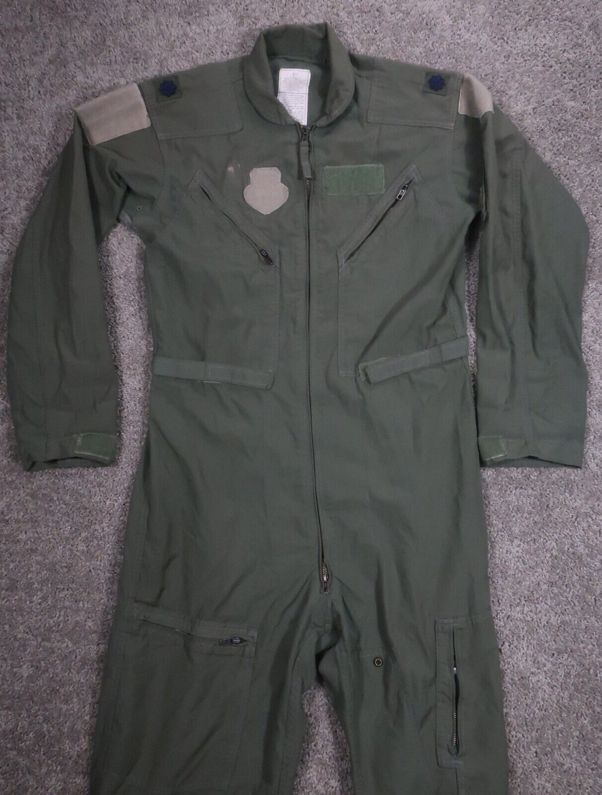 Military Coveralls Flyers Mens 42L Green CWU 27/P Fire Resistant Flight Suit