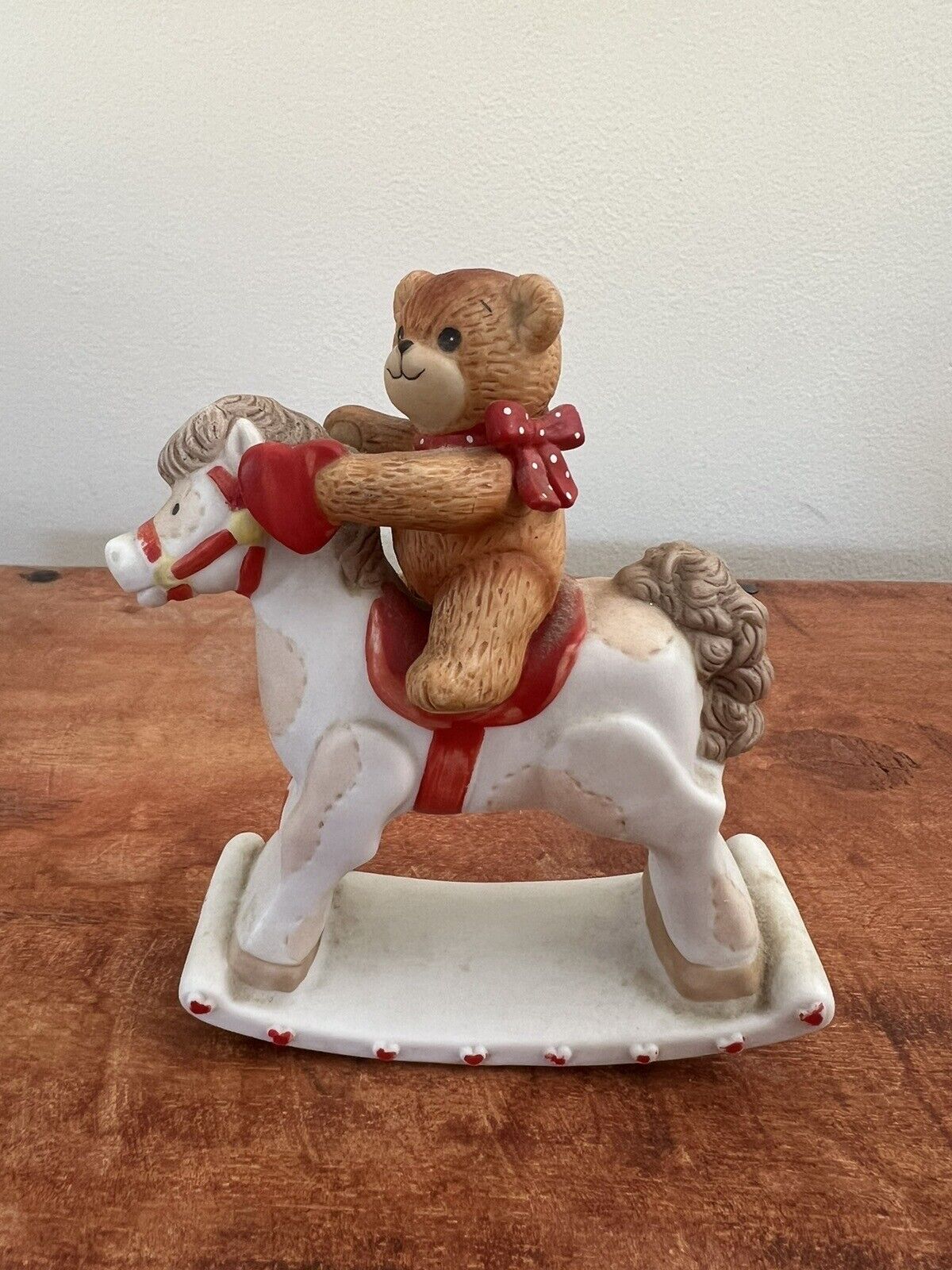 Enesco Lucy Rigg Lucy & Me Rocking Horse Teddy Bear Figurine 1980