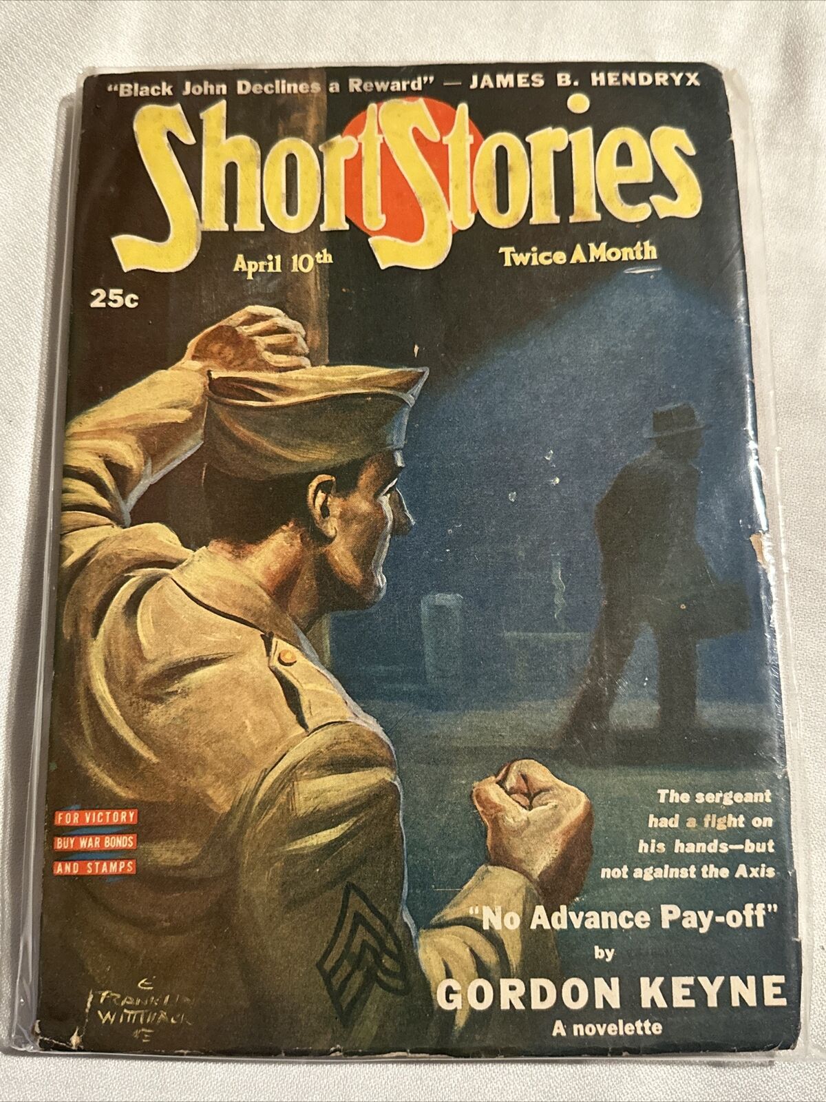 SHORT STORIES PULP 1945 APR 10 CRIME KJELGAARD MYSTERY VG