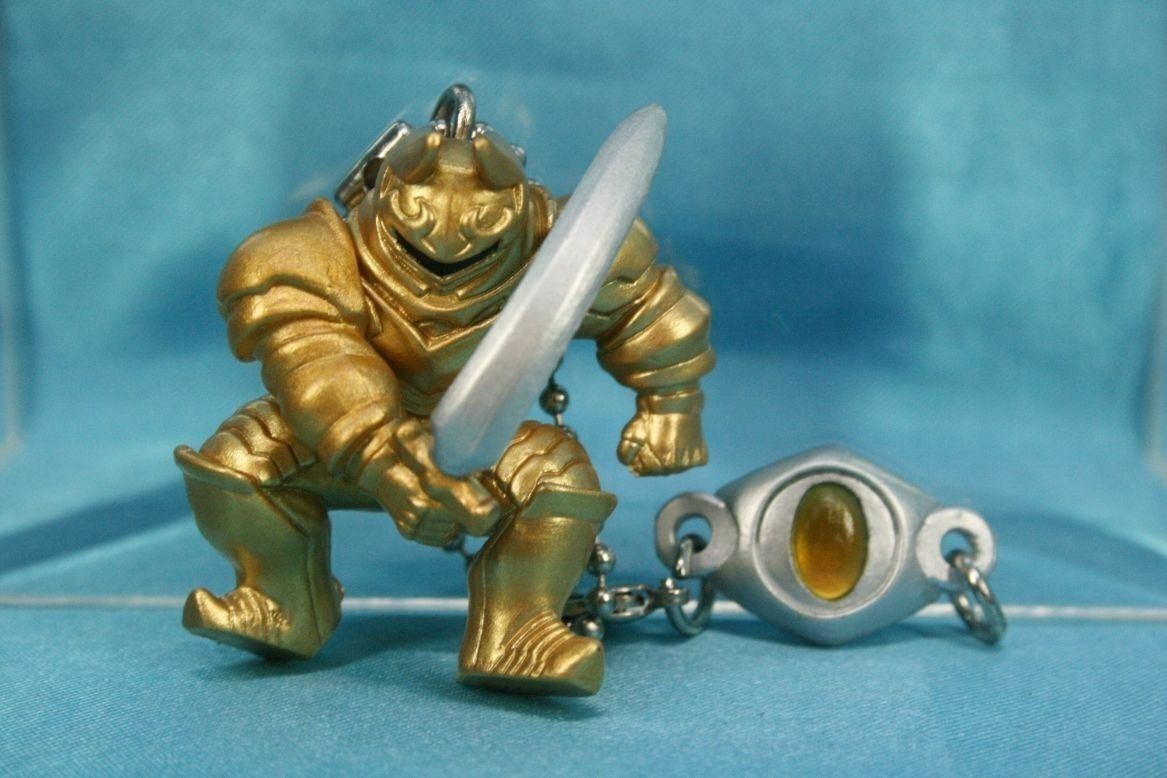 Bandai Mitsuru Hongo Deltora Quest Charms Gashapon Keychain Figure Golden Knight