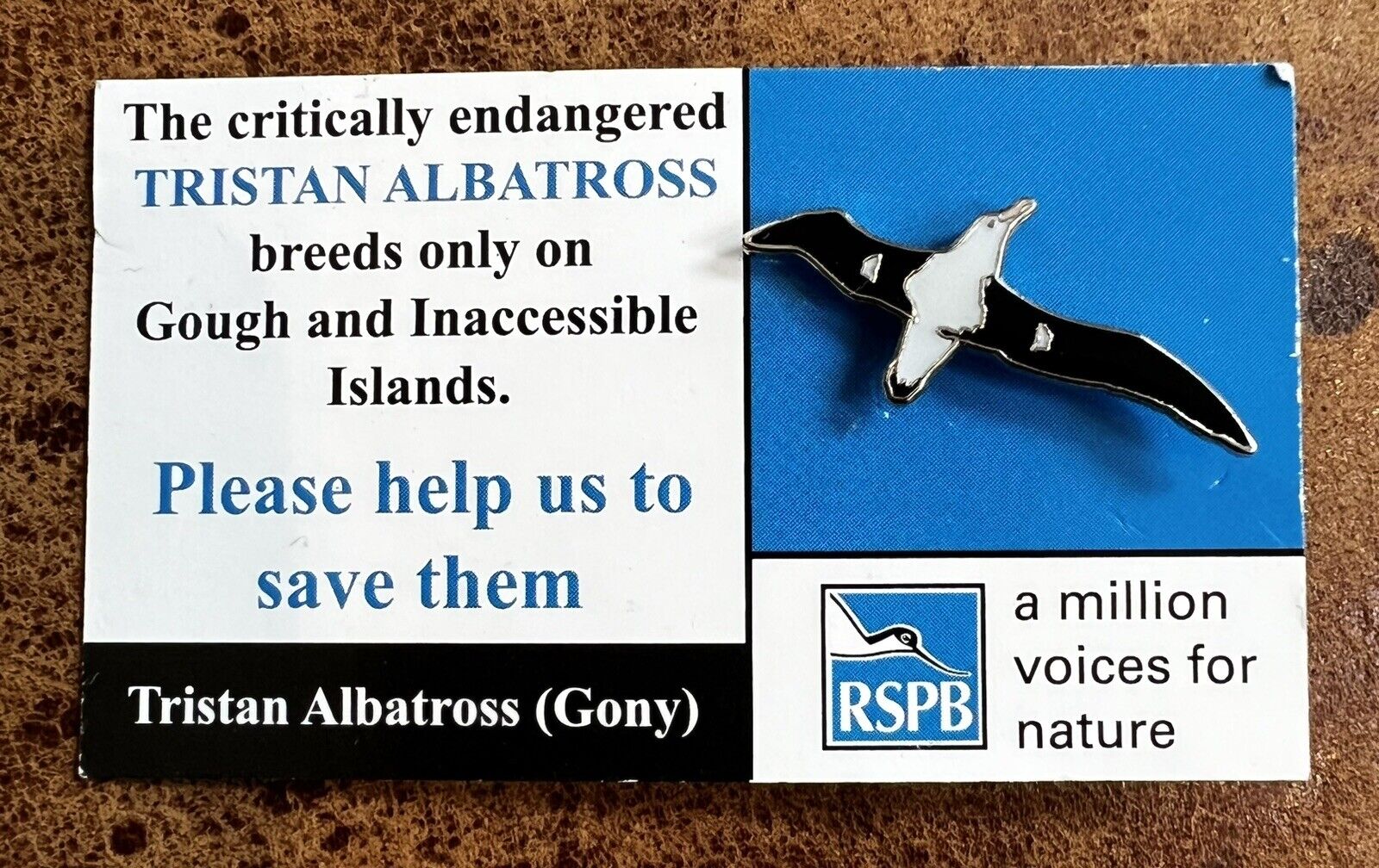 Tristan Albatross - International - RSPB - Enamel Pin Badge