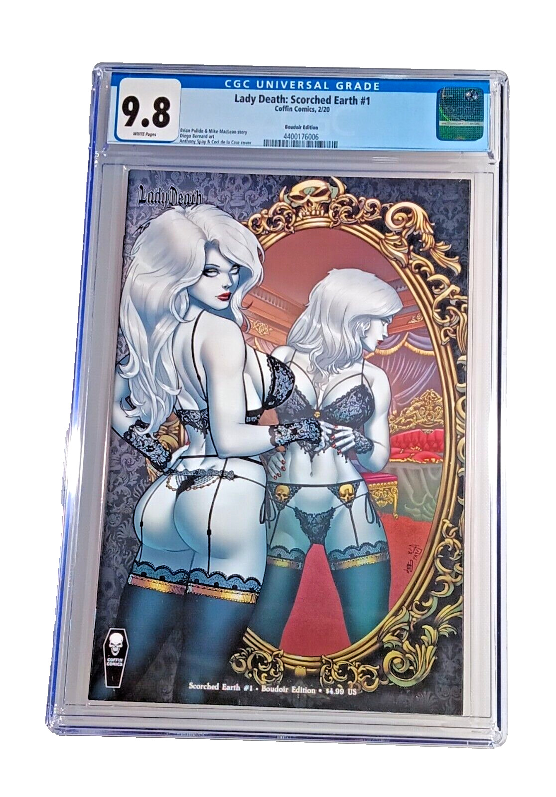 LADY DEATH: SCORCHED EARTH #1 CGC 9.8 BOUDOIR Edition COFFIN 2020