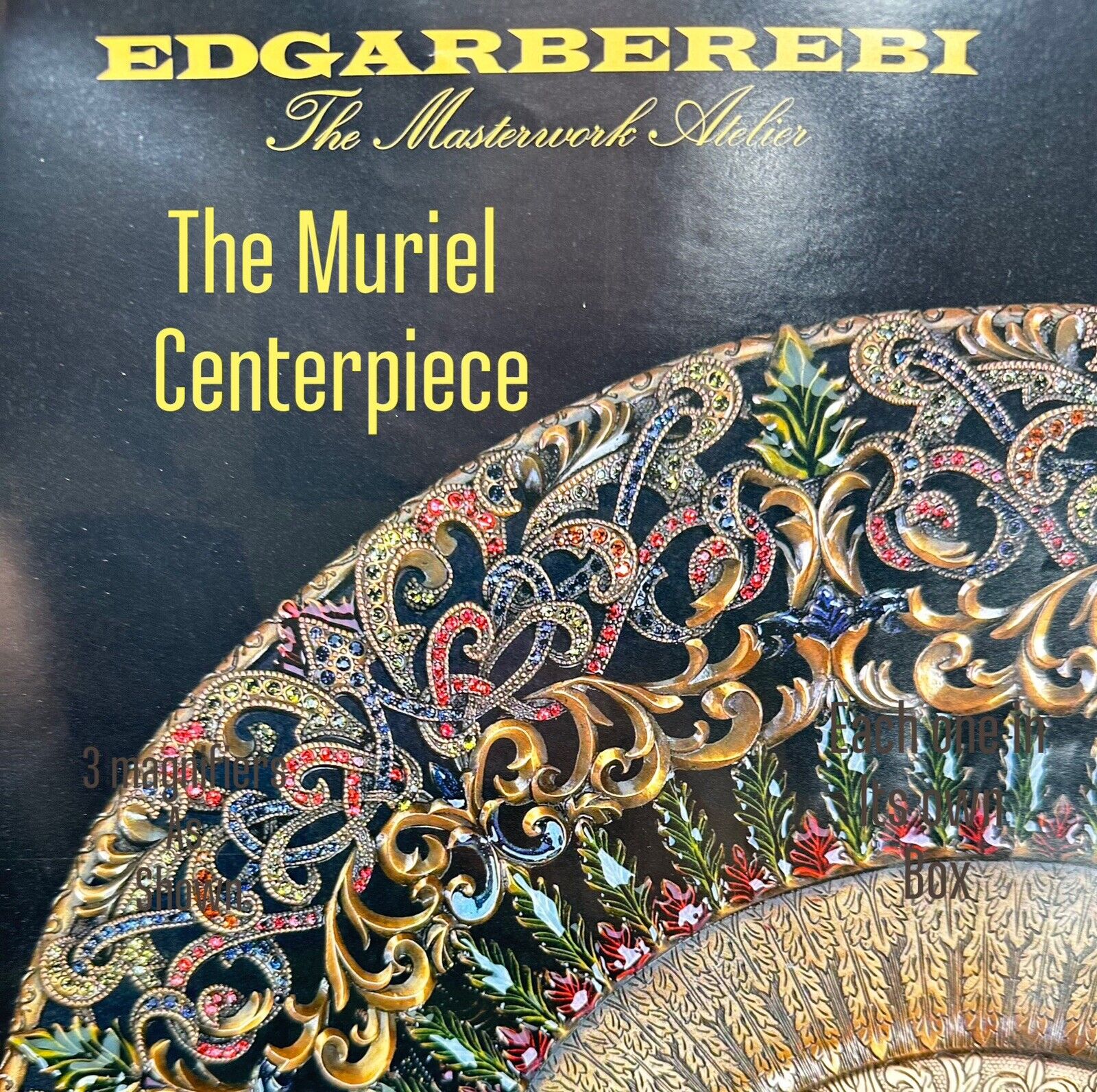 I Am Edgar Berebi Muriel Center piece bowl, 7.5 pounds 14 inches wide 4.24
