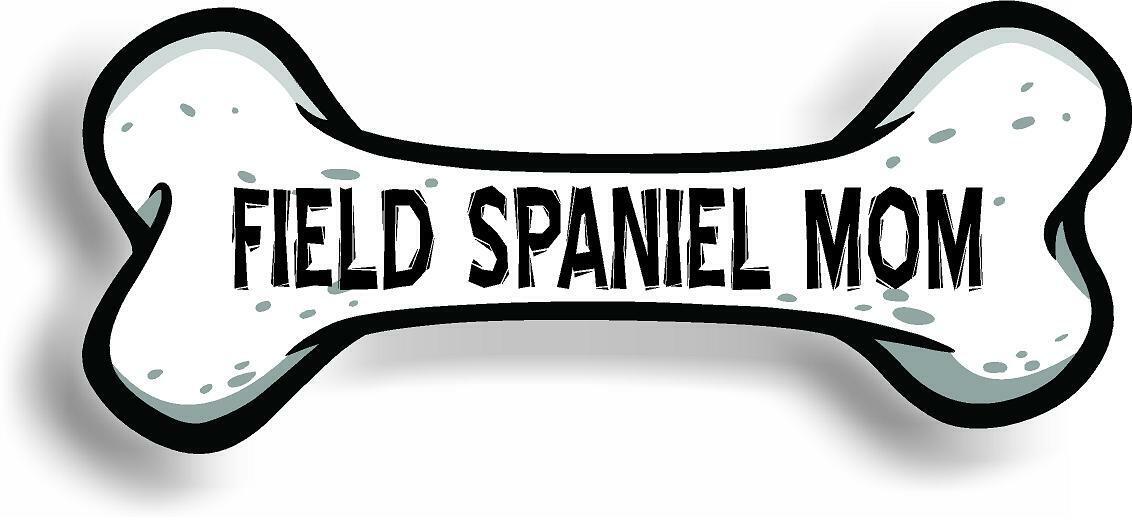 Dog Mom Field Spaniel Bone Car Magnet Bumper Sticker 3\