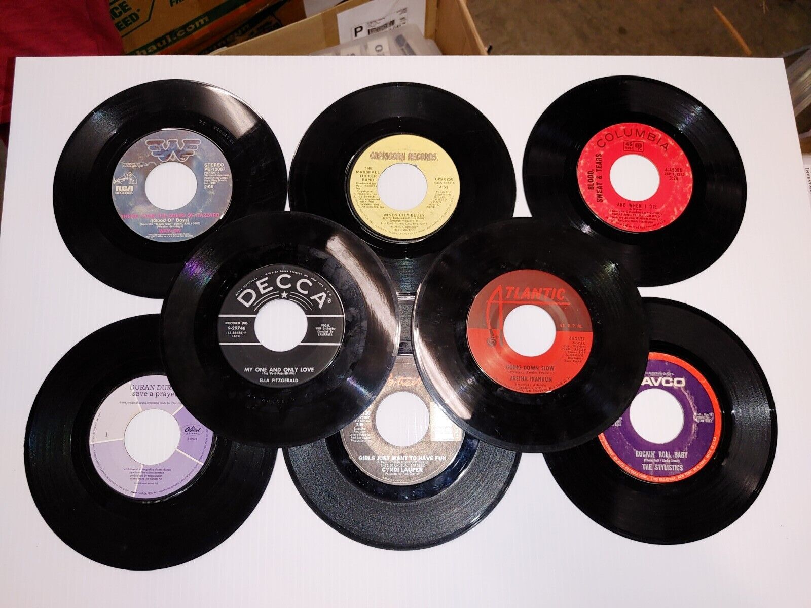 Lot of 50 45 rpm 60s-80's 7” Vinyl Records Jukebox 