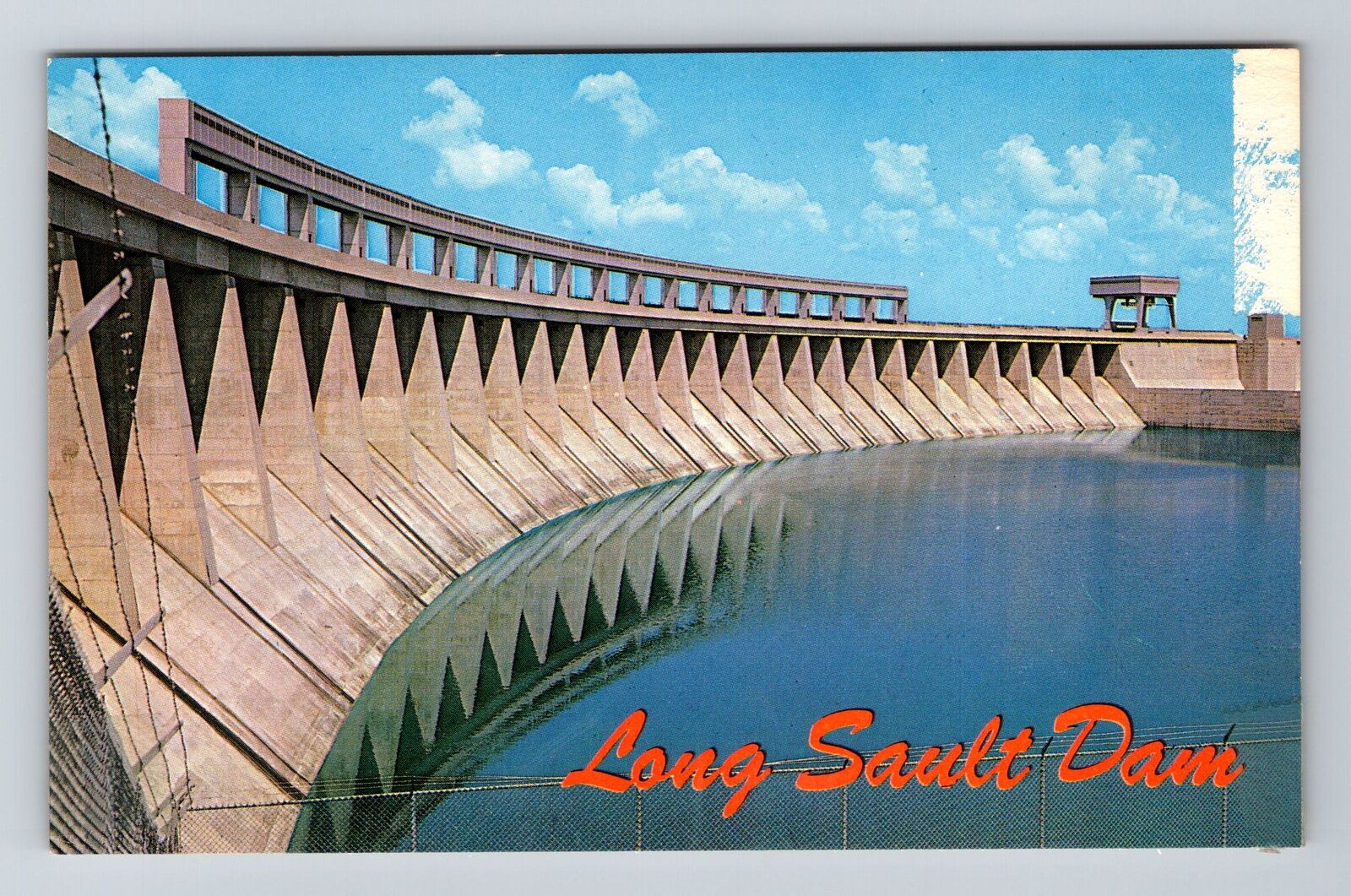 Massena NY-New York, Long Sault Control Dam, Scenic, Vintage Postcard