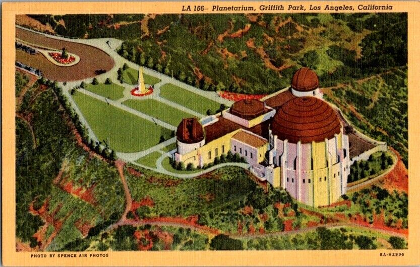 Postcard Griffith Park Planetarium Los Angeles CA California c.1930-1945   K-159