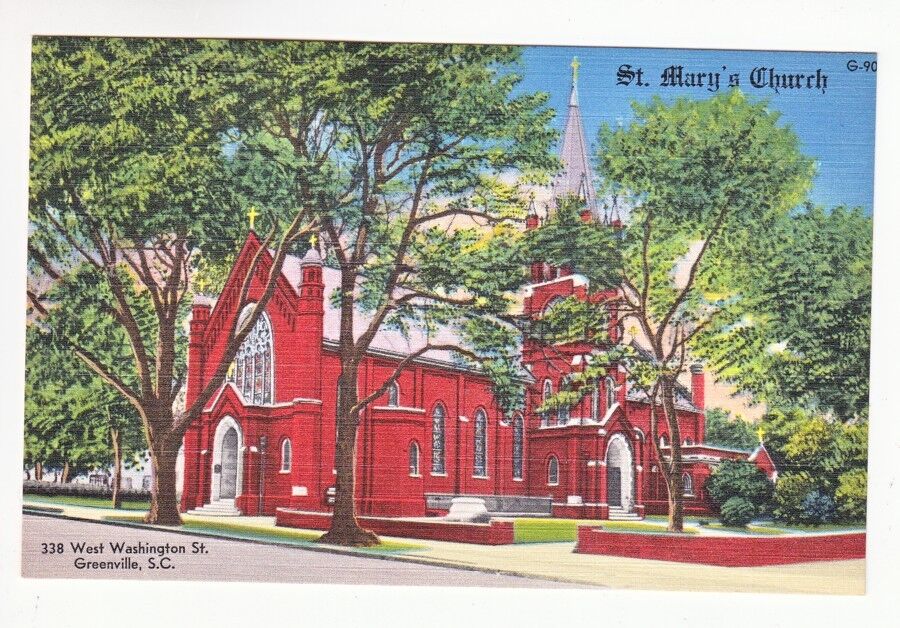 Postcard: St. Mary's Church, Greenville, S.C.