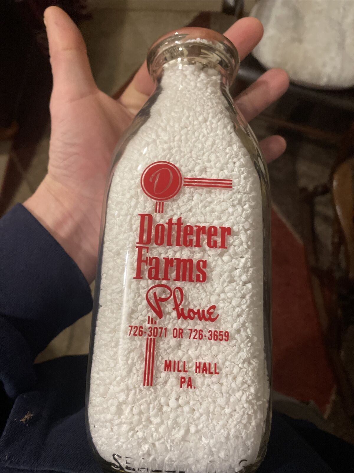 Mill Hall Dotterer Milk Bottle