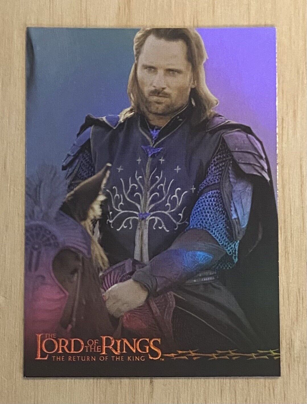 2003 Topps The Lord of Rings Return King Prismatic Foil Aragorn #1