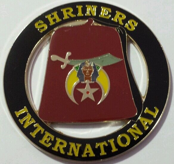 Shriners International Cut Out Car Emblem in Black 