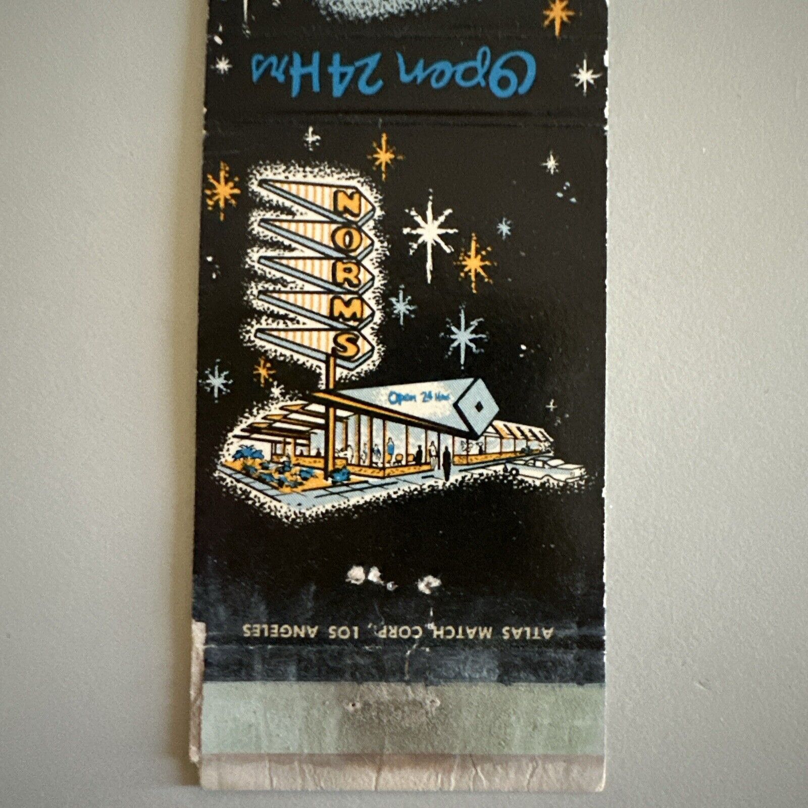 Vintage 1960s Norm’s Matchbook Cover Googie Midcentury Los Angeles