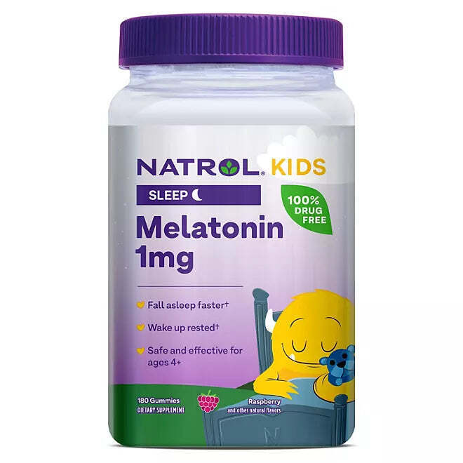 Natrol Kids Melatonin Sleep Aid Gummy, 1 mg Berry , 180 ct.