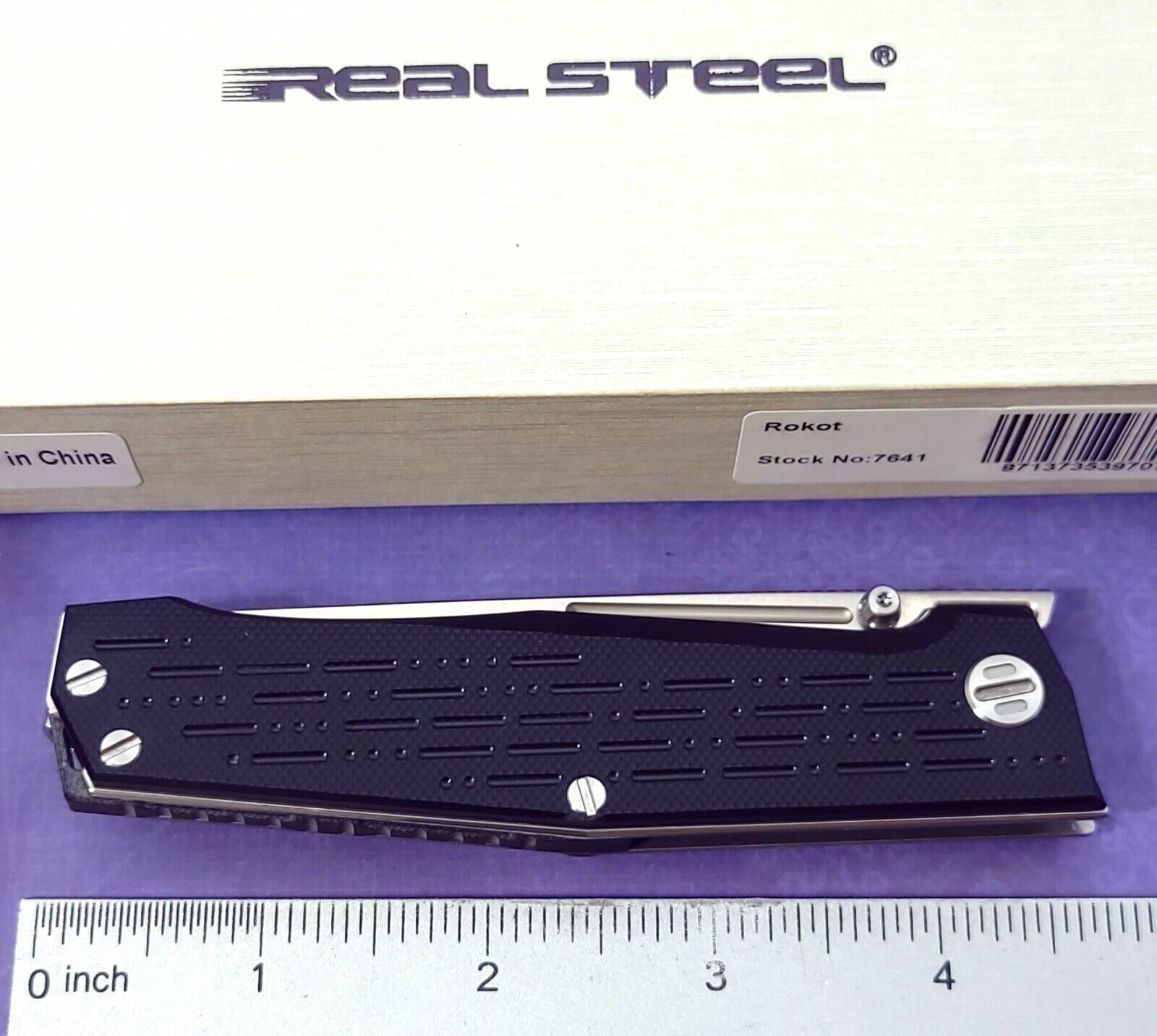 Real Steel Knife Rokut Tactical Liner Lock Black G10 Handles N690 Blade NIB