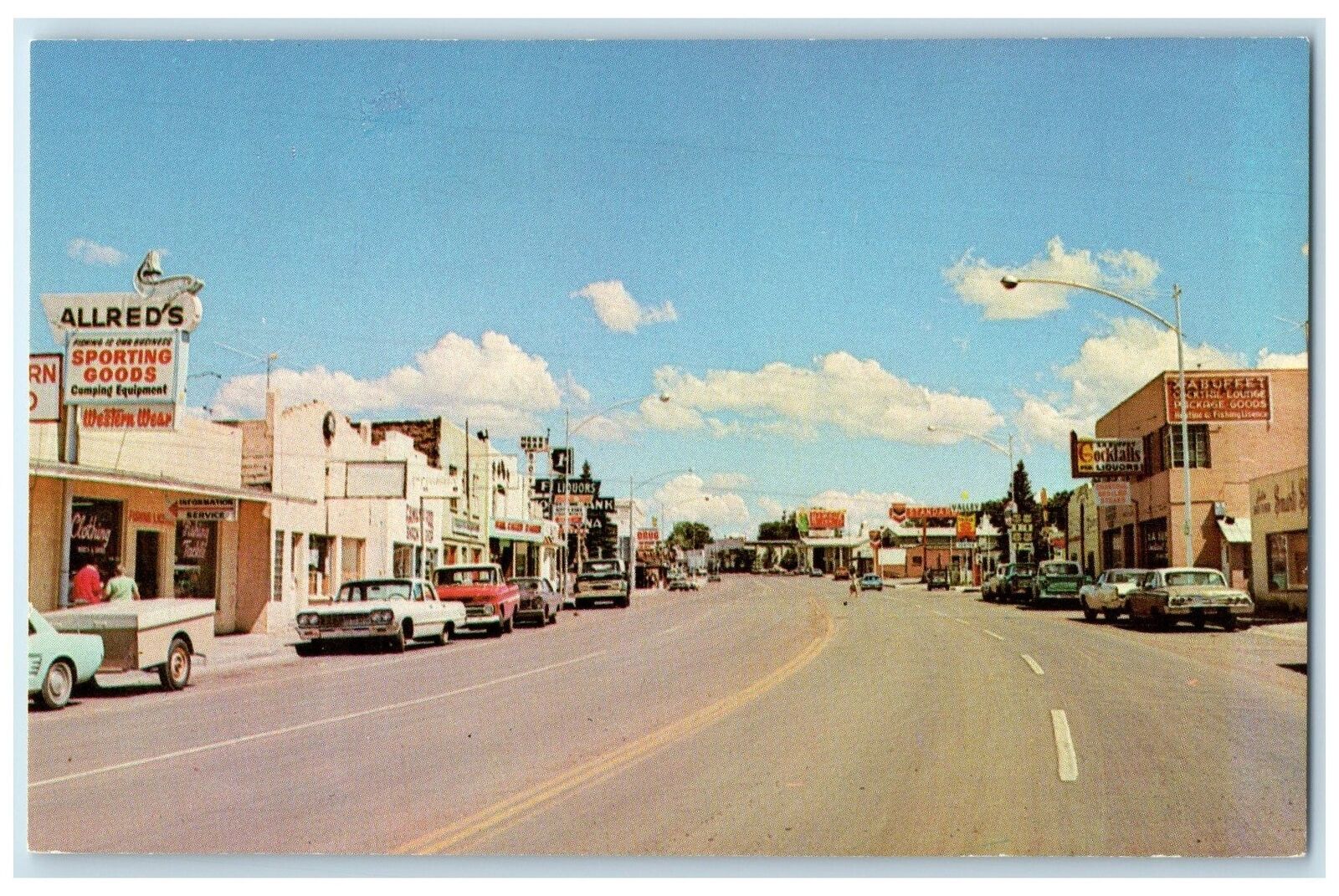 c1960s Gateway To The White Mountains Vacation Land Springville AZ Cars Postcard