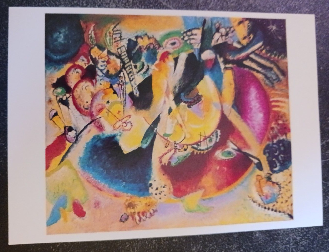 art postcard Kandinsky improvisation des formes froides painting unposted