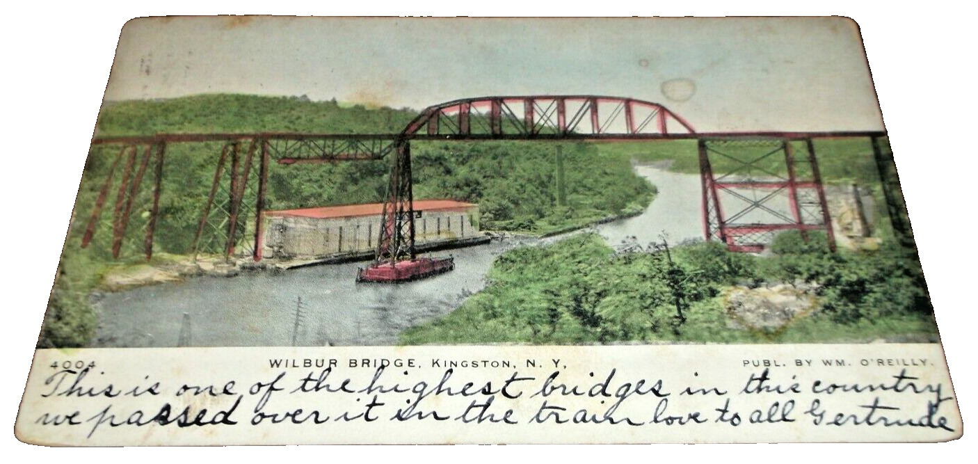 1905 NEW YORK CENTRAL NYC WILBUR BRIDGE KINGSTON POST CARD