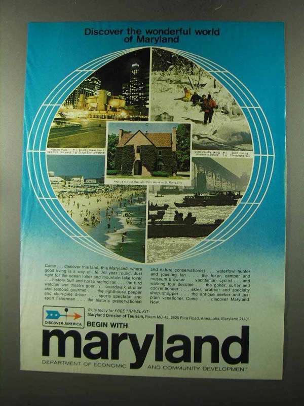1973 Maryland Economic Development Ad - Wonderful World