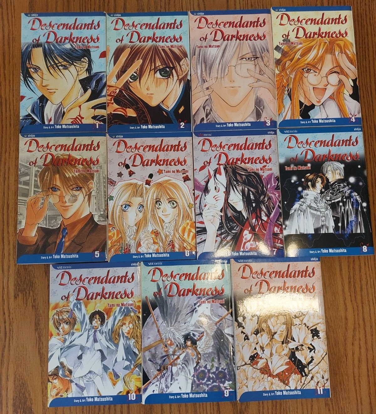 Descendants of Darkness Vol 1-11 Complete English Manga by Yoko Matsushita X