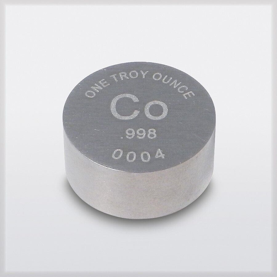 Cobalt (Co) 1 Troy Ounce Pure Periodic Table Element Engraved Ingot