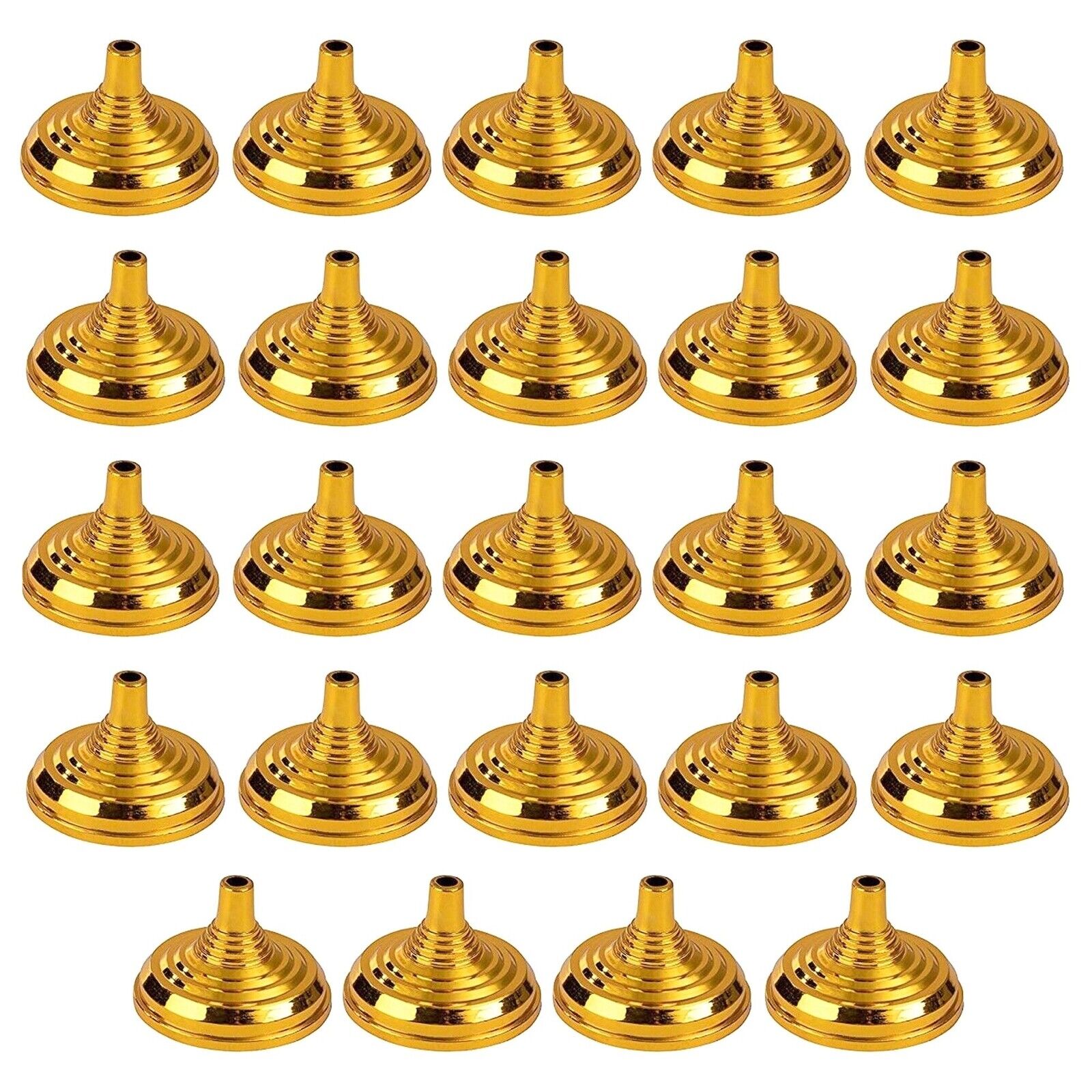24 Pack Mini Flag Holder Stands for Small Flags, Office Desk, Gold, 2.1 x 1.5 In