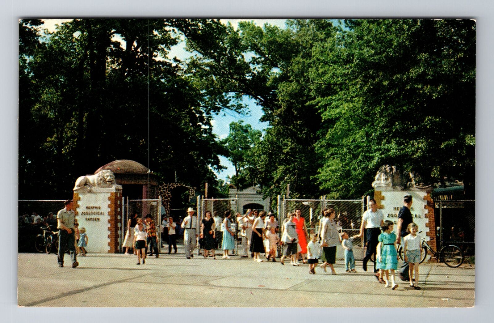 Memphis TN- Tennessee, Entrance To Memphis Zoo, Antique, Vintage Postcard