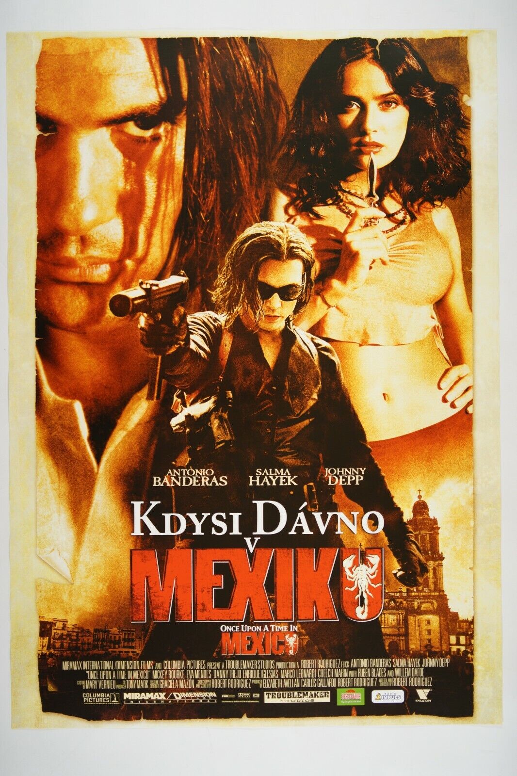 ONCE UPON A TIME IN MEXICO 23x33 Czech movie poster 2003 BANDERAS DEPP RODRIGUEZ