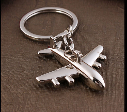 Classic 3D Simulation Model airplane plane Keychain Key Chain Ring Keyring 