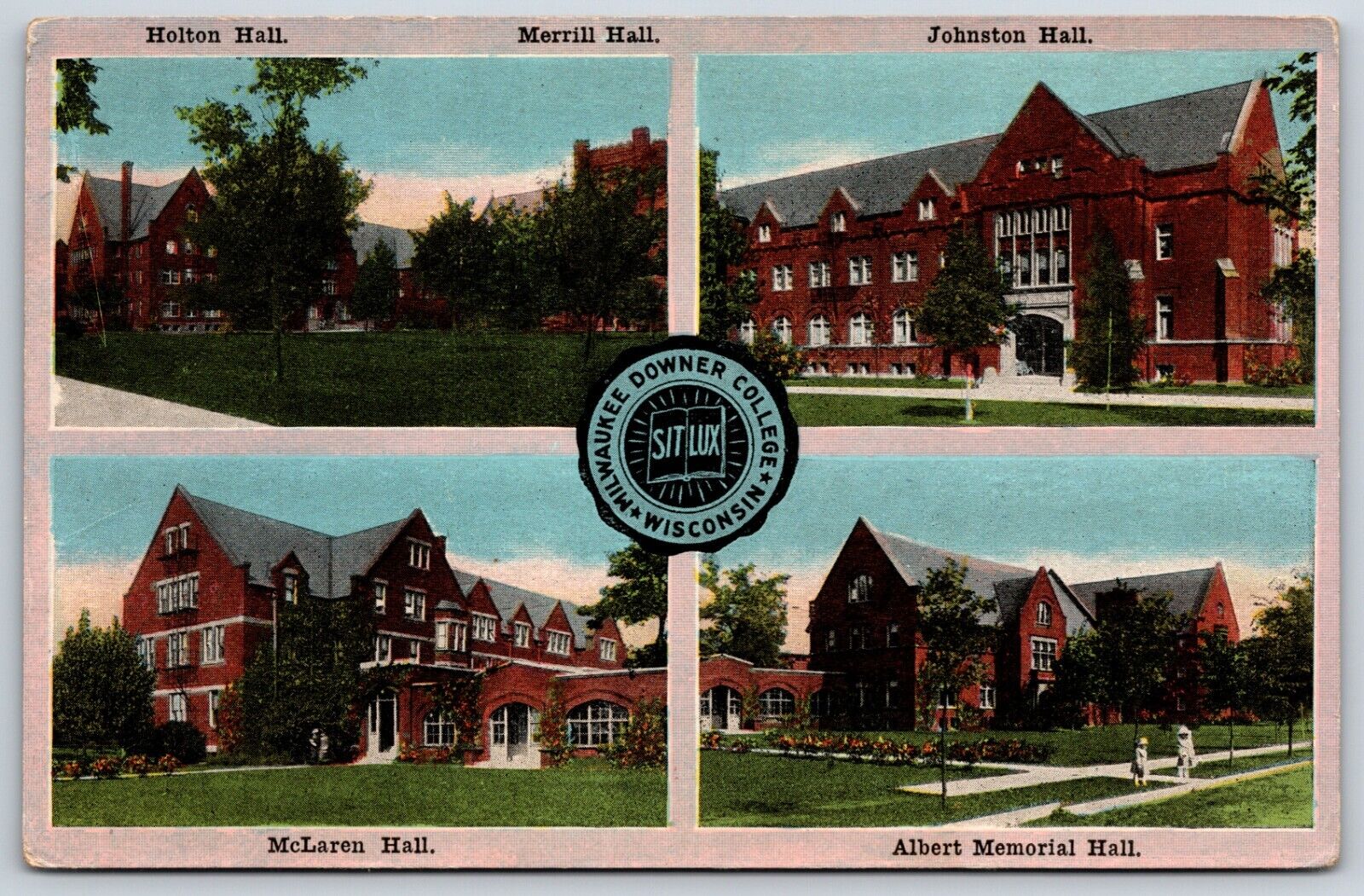 Postcard Multi View Of Holton Merrill Johnston McLaren Albert Halls WI Unposted