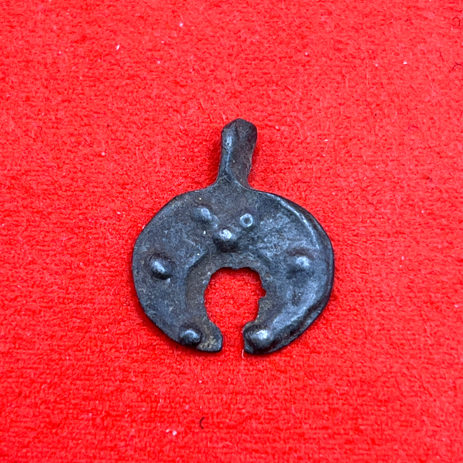 Rare Antique Pendant Viking Amulet Moon Kievan Rus Archaeological find