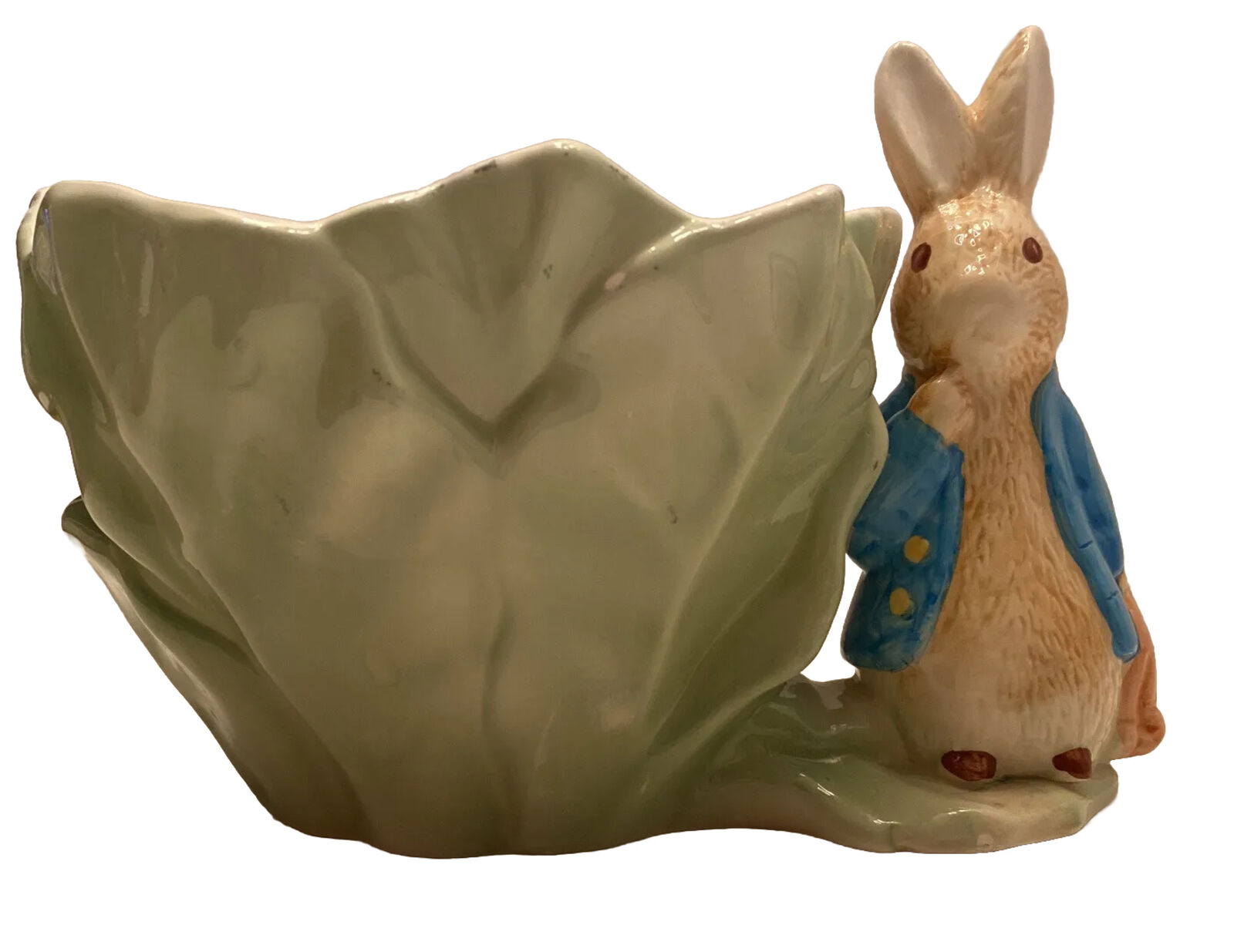 Vintage 1998 Beatrix Potter Bunny Cabbage Planter Easter  Spring Teleflora