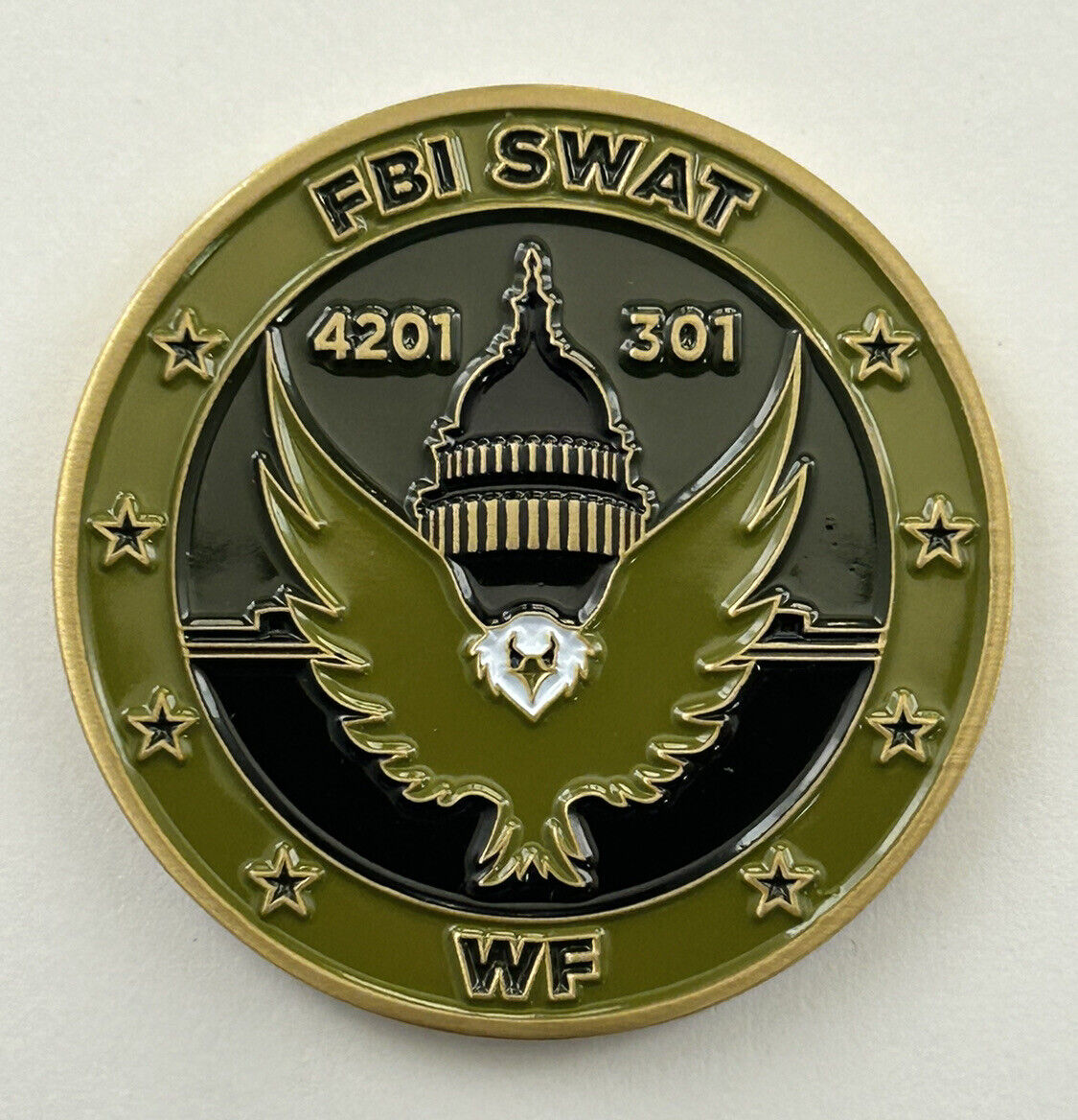 DOJ FBI WFO Washington Field Office Division SWAT Challenge Coin