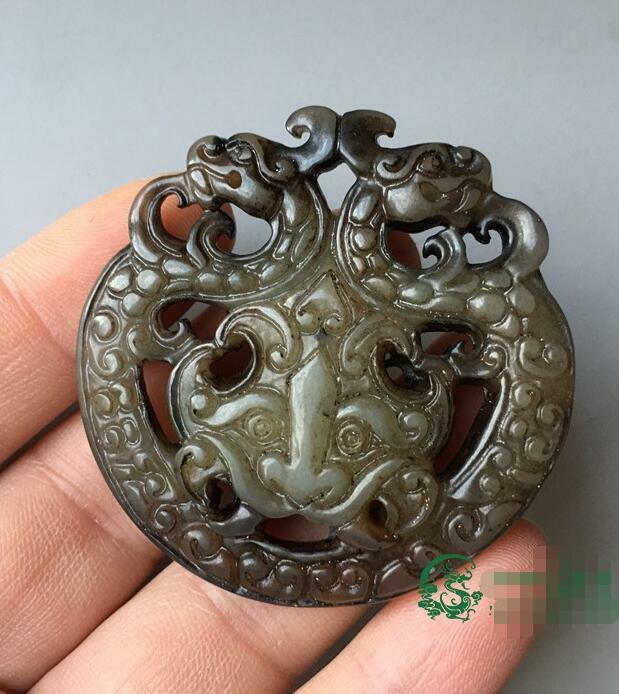 China Xiuyu Antiques Pixiu Necklace Pendant Beast Face Pendant