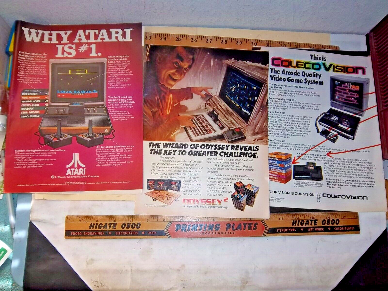 ATARI Coleco Vision Odyssey VIDEO  GAME COMPUTER SYSTEM VINTAGE PRINT ADS 8.5x11