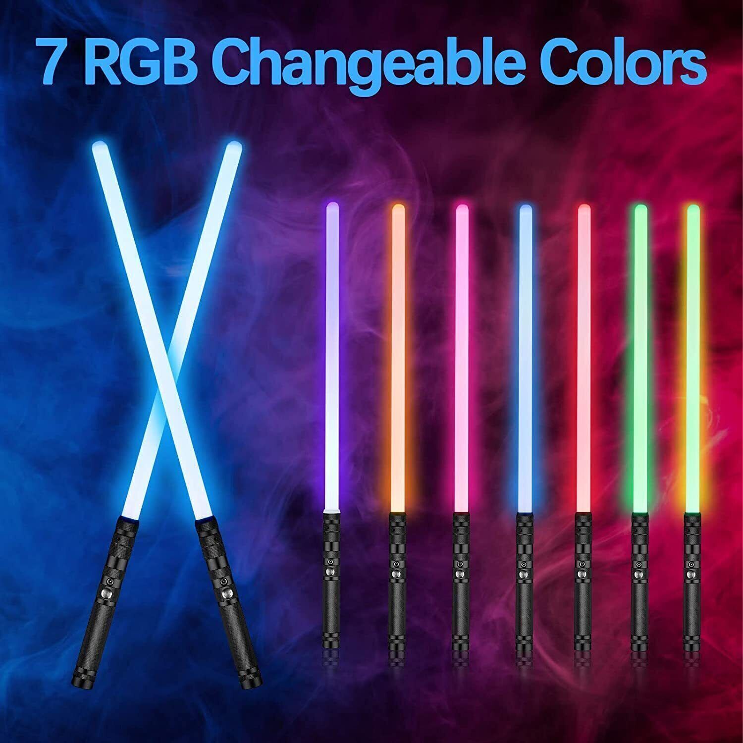 Rechargeable FX Dueling Lightsaber Realisic Sound Effects 7 Color Switching Gift