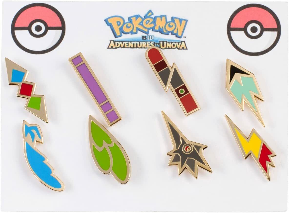 Pokemon Cartoon Anime All 8 Unova Gym Badges from Generation Gen 5 for Cosplay