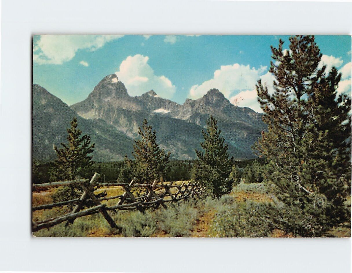 Postcard The Tetons from Park Headquarters Wyoming USA